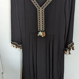 Black flowy hippie dress